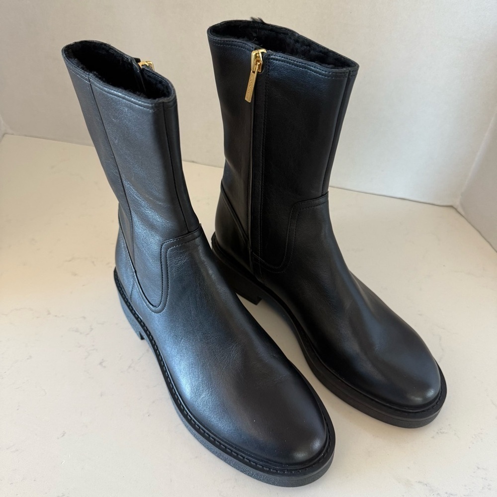 NEW Veronica Beard Creswell Mid-Calf Bootie fur lined size: 6 - Picture 2 of 6